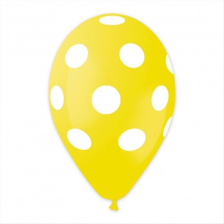 Palloncini a Pois giallo 25 pz compleanno festa a tema