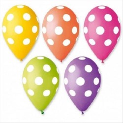 Palloncini a pois assortiti compleanno