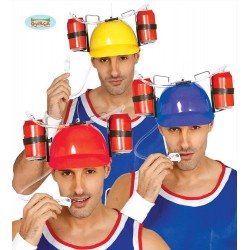 Casco porta lattine cappello adulto carnevale