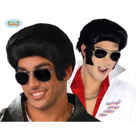 PARRUCCA ELVIS NERA CARNEVALE