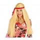 Parrucca Hippie uomo donna bionda lunga frise  con fascia