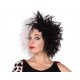Parrucca Crudelia donna crudele bianca e nera